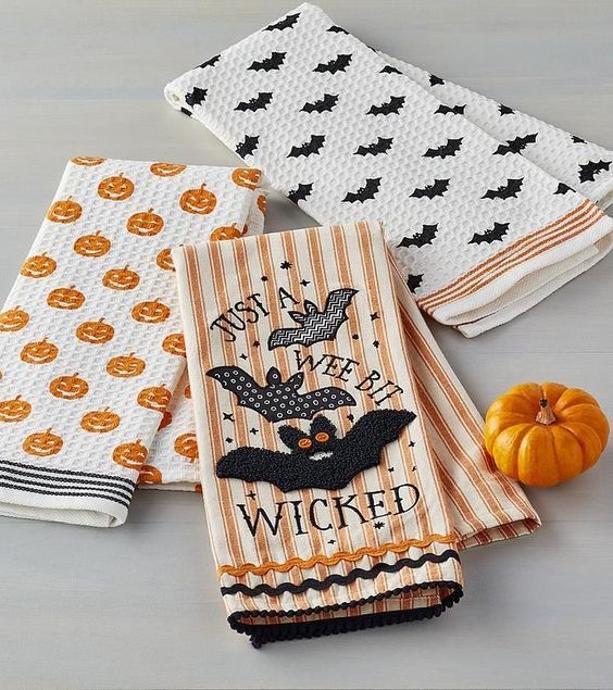 ผ้าเช็ดมือฮาโลวีน - ชุดผ้าเช็ดมือลายฮาโลวีนน่ารัก