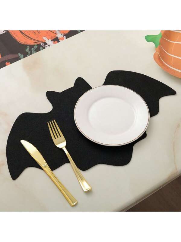 ที่รองจานผี - ที่รองจานลายผีค้างคาวและฟักทอง