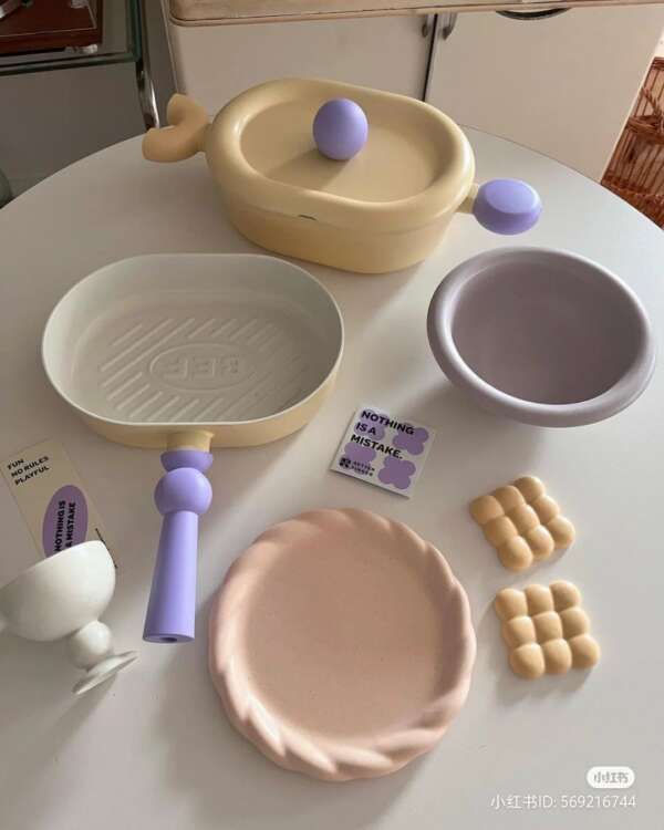 ชุดจานชามพาสเทล - เซตจานชามเซรามิกสีพาสเทลน่ารัก