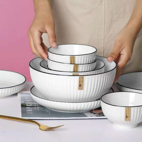 ชุดอาหาร ชุดเซรามิก ถ้วย จาน ชาม 20ชิ้น/ชุด พร้อมกล่อง